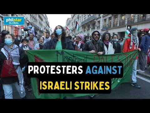 Protesters march in Paris against Israeli strikes on Gaza
