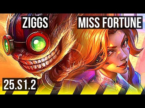 ZIGGS & Karma vs MISS FORTUNE & Twitch (ADC) | 6k comeback, Godlike | KR Diamond | 25.S1.2