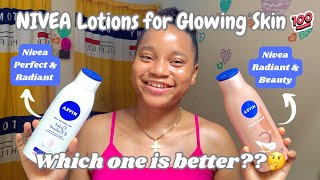 2 Nivea Body Lotions for SKIN BRIGHTENING | “Nivea Perfect &amp; Radiant” and ”Nivea Radiant &amp; Beauty”