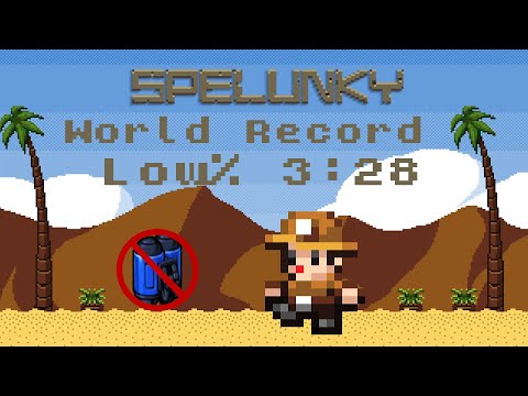 Spelunky Classic Low% former World Record 3:28