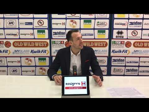 Le parole di coach Gabriele Ceccarelli dopo la vittoria con l'Aurora Basket Jesi