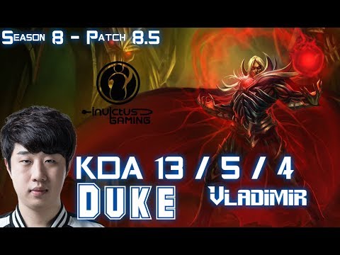 IG Duke VLADIMIR vs CAMILLE Top - Patch 8.5 KR Ranked