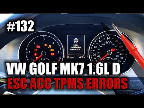 VOLKSWAGEN GOLF MK7 1.6L DIESEL - INTERMITTENT NO START WITH ESC ACC TPMS EPB ERRORS