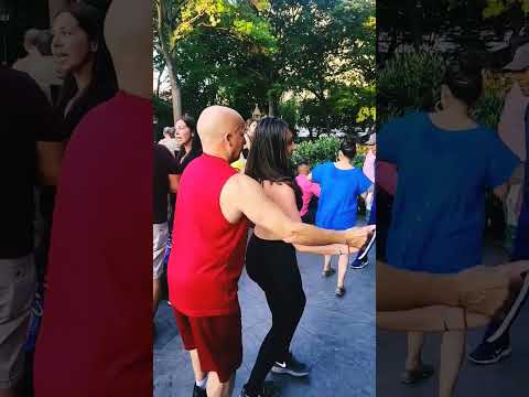 Legendary Salsa Trombonist Jimmy Bosch dancing Salsa at Washington Square Park