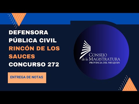 Defensora Pública Civil, Rincón de los Sauces. Entrega de notas