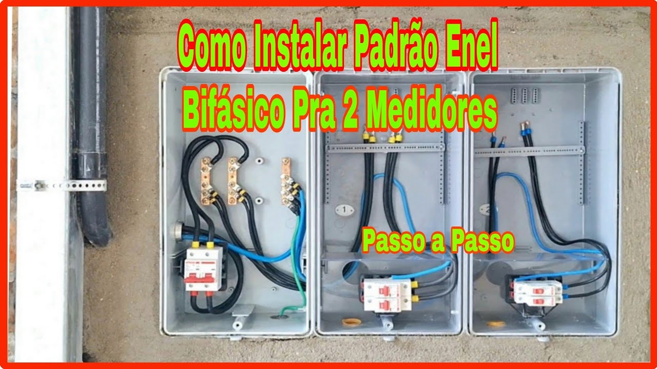 COMO INSTALAR PADRÃO ENEL BIFÁSICO PRA 2 MEDIDORES