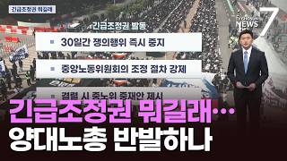 양대 노총이 '긴급조정권' 반발하는 이유는? [앵커리포트] [뉴스7]