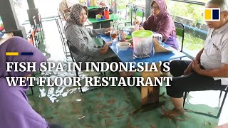Fish pedicures in Indonesia’s wet floor restaurant