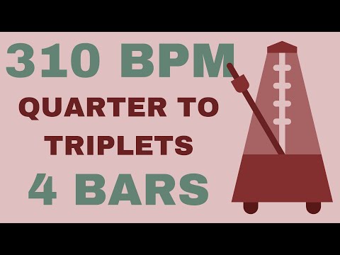 Metronome Click Track - 4 Bars Quarter to Triplet Notes 310 bpm - Smartronome