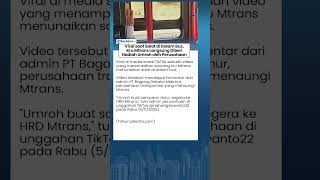 Video saat Salat di Dalam Bus Viral , Kru Mtrans Langsung Diberi Hadiah Umrah oleh Perusahaan