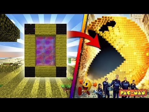 Minecraft HOW to make a PORTAL to the PACMAN DIMENSION |  HOW TO MAKE A PACMAN PORTAL