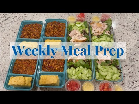 EASY MEAL PREP | COOK WITH ME | Chili with Cornbread | Chicken Salad