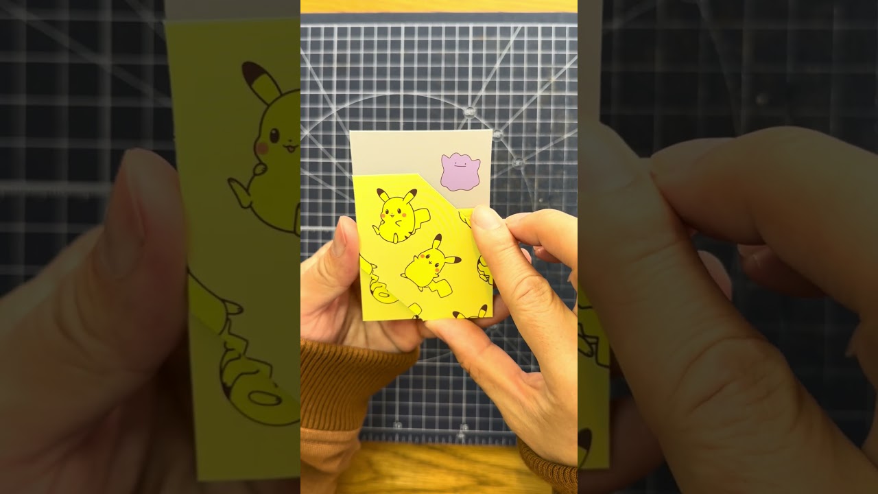 ポケモンとミスドの箱が捨てられなかったから切り抜いて作ってみました？！#shorts  #ポケモン #ミスド  #ハンドメイド  #diy  #リメイク #handmade