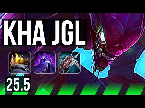 KHA'ZIX vs SETT (JGL) | 12/1/5, Quadra, 65% winrate, Legendary | NA Master | 25.5