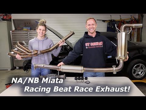 Mazda Mx5 Miata FULL Racing Beat Race Exhaust Install + Sound! (Magnaflow Cat)