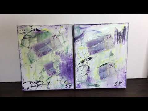 Oil painting “the illusion of wealth” music with lyrics by Serge Tonnar’s former band ‘blue screw’