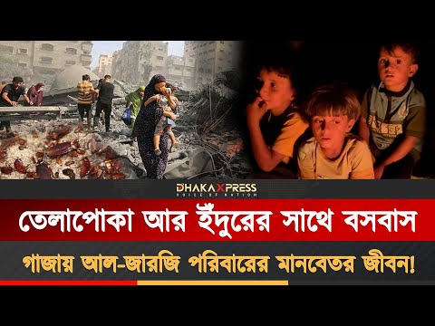 ধ্বংসাবশেষের মধ্যে ভয়াবহ মানবিক পরিস্থিতিতে পাঁচ সদস্যের পরিবারের বসবাস