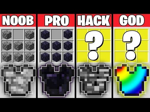 Minecraft Battle : EPIC ARMOR CRAFTING CHALLENGE - NOOB vs PRO vs HACKER vs GOD Minecraft Animation