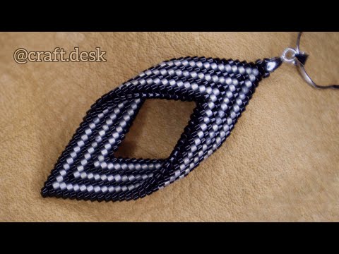 Folded Peyote Pendant