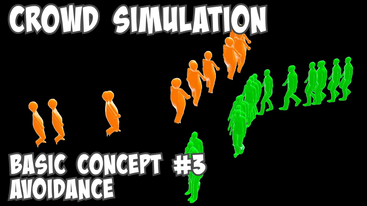 Crowd Simulation Basic Concept #3 Avoidance