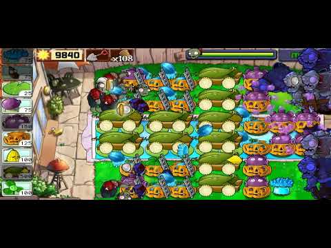 The undisputed Last stand endless strategy (10 cob cannons, 10 winter melons and 10 gloom shrooms)