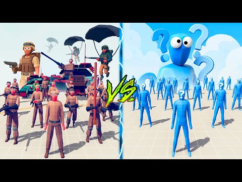 US ARMY vs RANDOM UNITS TEAM - Totally Accurate Battle Simulator TABS