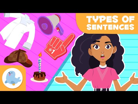 TYPES OF SENTENCES 🎉 Statements, Questions, Exclamations and Commands ✍️ Grammar - Spelling for Kids