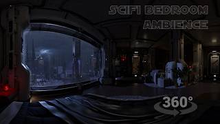 8K 360 Thunderstorm Futuristic Bedroom Ambience | Rain & Thunder Sounds for Deep Sleep