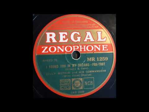 Billy Merrin & his Commanders - I Found You in My Dreams (1934)