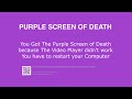 Barney Now I Know My ABC S DVD Menu Got Crashed And Got An Purple Screen Of Death