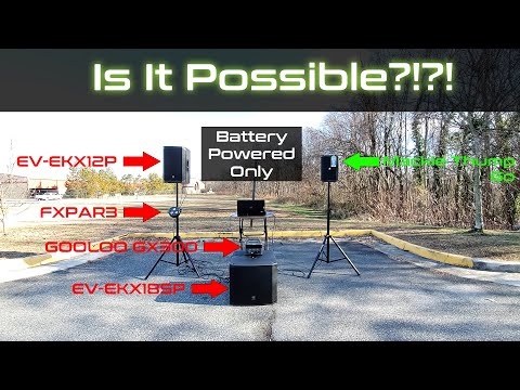 Portable DJ Setup with Battery Backup to  Power a Pro Level SUB, MAIN TOP, and LIGHT(S)???