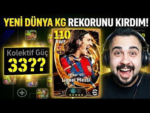 110 MESSI ile YENİ DÜNYA KOLEKTİF GÜÇ REKORUNU KIRDIM! 33?? 😱 eFootball Mobile 2026