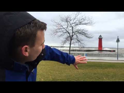 Strong winds create incredible Lake Michigan waves
