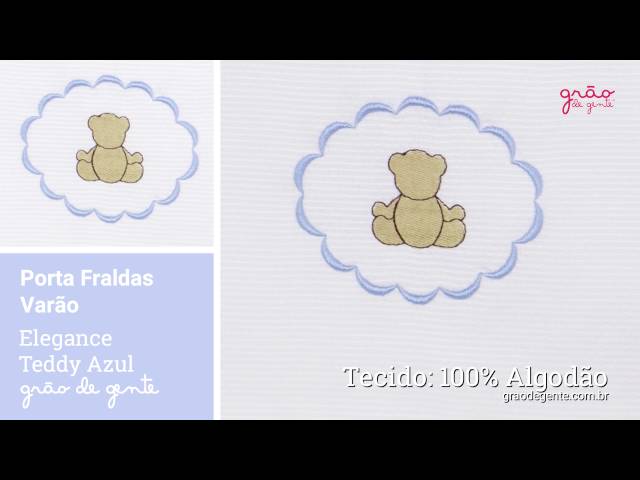 Porta Fraldas Varão Elegance Teddy Azul | Ref: 59203