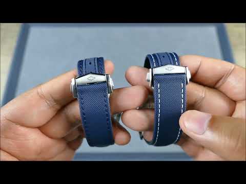 On the Wrist, from off the Cuff: Artem – Loopless Blue Sailcloth strap w/Omega-style Deployant Clasp