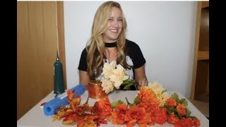 How to make an Artificial Floral Cemetery Arrangement with *only* Dollar Tree items.