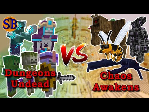 Sathariel Battle - Dungeons Mobs Undead vs Chaos Awakens | Minecraft Mobs Battle