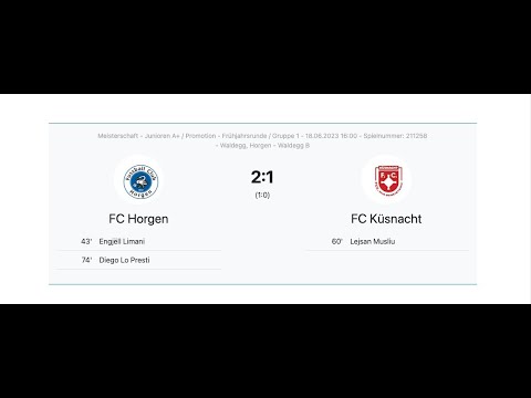 Junioren A Highlights - FC Horgen vs. FC Küsnacht