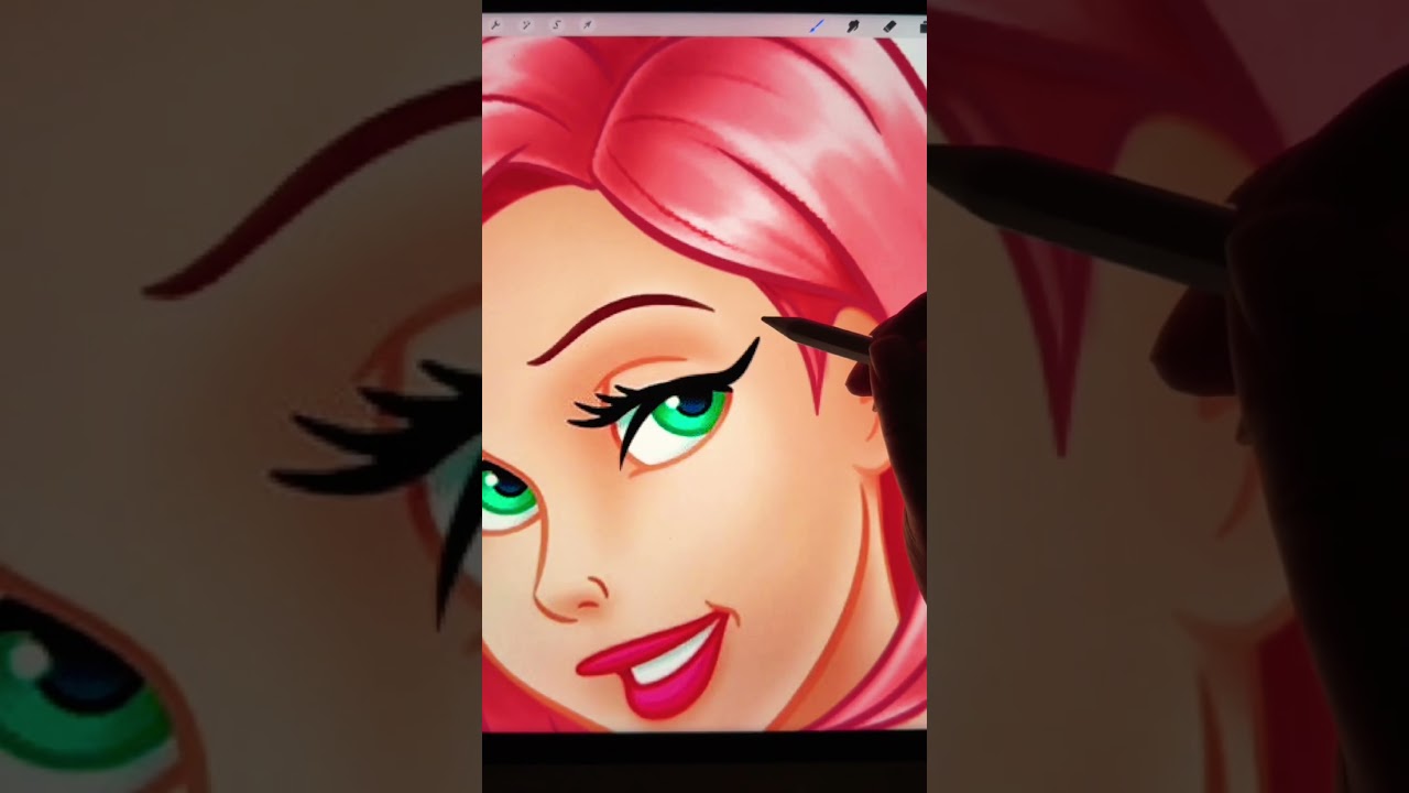 Ariel is a baddie #disney #glowup #art #drawing #artist #baddie #shorts