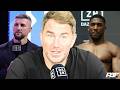 EDDIE HEARN STUNNED BY CARL FROCH SAYING ANTHONY JOSHUA SHOULDN'T HAVE A WARMUP BEFORE TYSON FURY