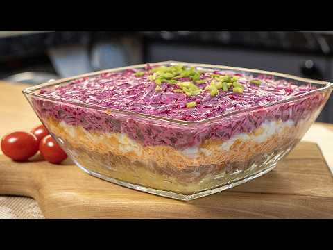 Больше не надо мучаться. Легкий рецепт салата Селедка под шубой. Новый год 2026