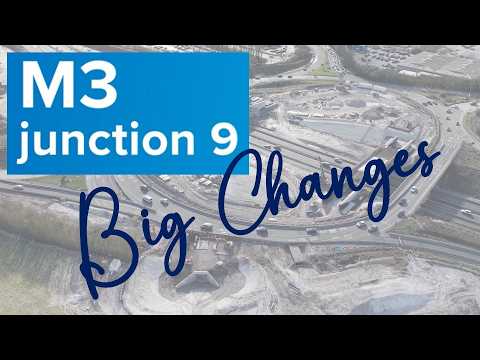 M3 Junction 9 Upgrade – February 2026 Drone Progress | Winchester Bypass Transformation Update