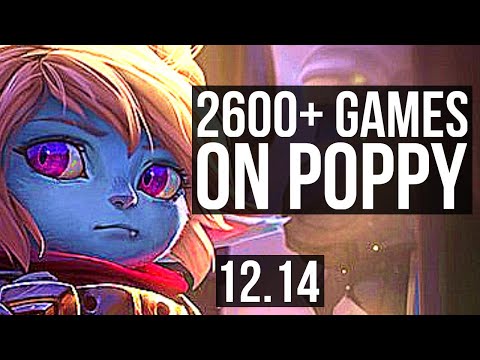 POPPY vs AKALI (TOP) | 5.9M mastery, 3/0/6, 2600+ games | KR Master | 12.14