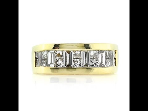 Mark Broumand - Men's 2.88ct Princess and Baguette Cut Diamond Ring