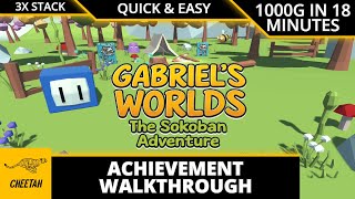 Gabriels Worlds The Sokoban Adventure - Achievement Walkthrough (1000G IN 18 MINUTES) 3000G STACK!