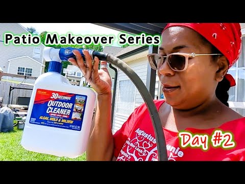 Detailed Backyard Patio Makeover Series | It's Gotta Be Cleaned Up | Digging Up Rose Bushes🌹 | #Day2