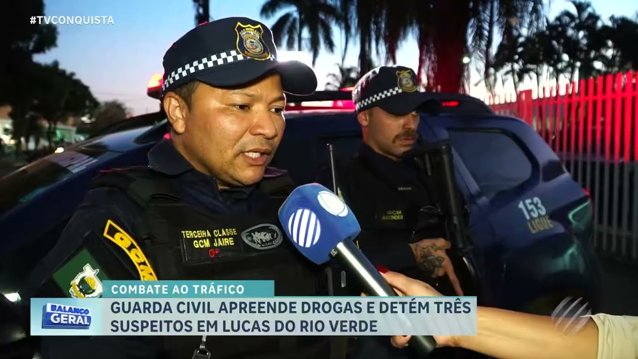 GCM apreende drogas e detém três suspeitos durante abordagem em Lucas do Rio Verde