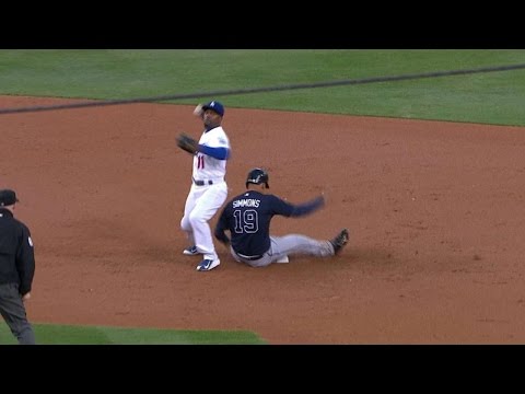 ATL@LAD: Dodgers turn slick 2-6-3 double play in 2nd