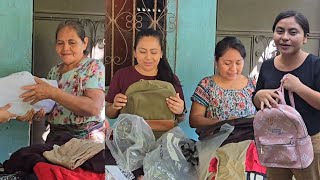 Doña Catalina y Estefanni agradecen los regalos qué recibieron. 