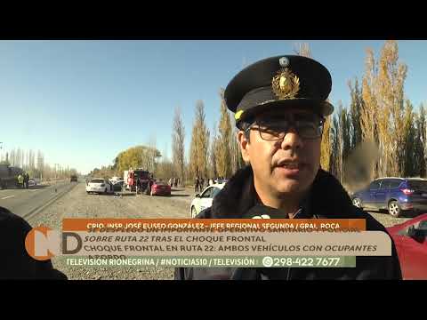 Murió un hombre en un choque frontal sobre la Ruta 22 a la altura de Cervantes